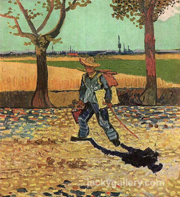 Selfportrait on the Road to Tarascon, Van Gogh painting